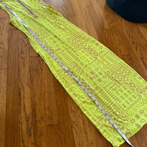 French Atmosphere Tribal Print Neon Midi Dress Size Small - Picture 10 of 11